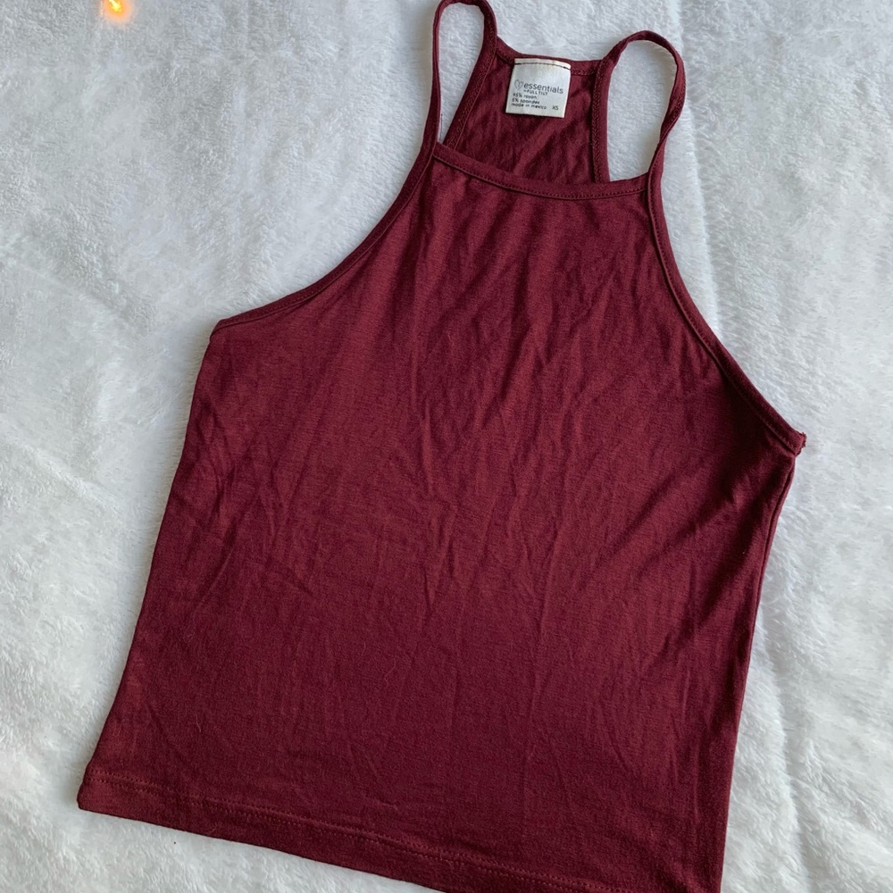 Red / burgundy halter top